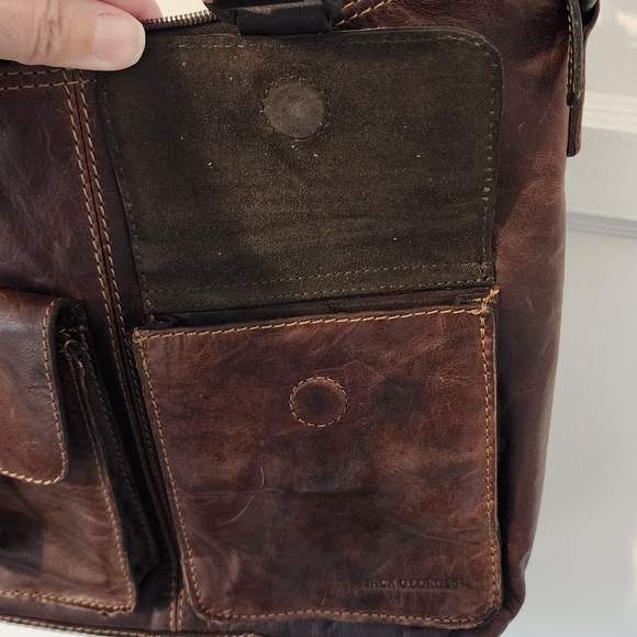 Jack Georges Voyager Hobo Crossbody Leather Bag - Picture 6 of 13